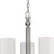 Lily 3-Light Polished Nickel Chandelier With Fabric Shades And Crystal Accents