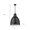Colby 1-Light Matte Black Pendant With Gloss White Interior Shade
