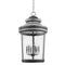 Kingston 6-Light Antique Lead Foyer Pendant With Curved Water Glass Panes