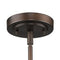 Bronze Hanging Light with Frosted Glass Shade