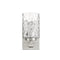 Silver Metal and Pebbled Glass Wall Sconce