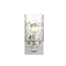 Silver Metal and Pebbled Glass Wall Sconce