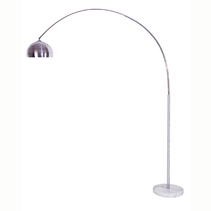 Silver Metal Arched Floor Lamp