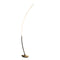 62" Silver And Soft White Arc LED Floor Lamp