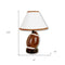 Football Shaped Table Lamp with White Shade