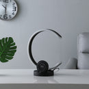 13" Black Contempo Shape LED  with USB Desk or Table Lamp
