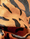 72" X 84" Tiger Black On Natural Cowhide  Rug