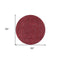 8' Round  Polyester Red Heather Area Rug