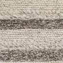 5'X7' Grey White Hand Woven Knobby Stripes Indoor Area Rug