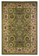 5' X 8' Green Or Taupe Floral Bordered Area Rug