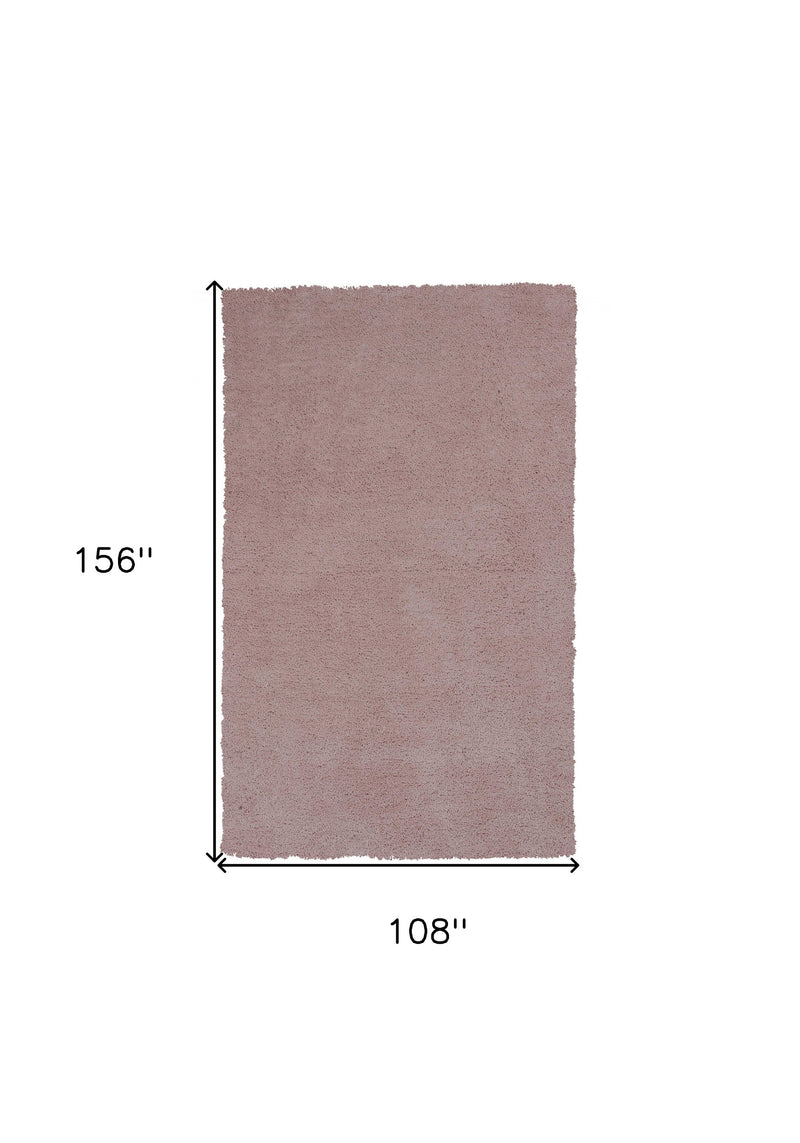 8' Round  Polyester Rose Pink Area Rug