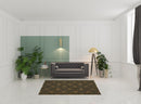 9' X 13' Green and Brown Oriental Area Rug