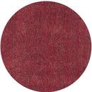 8' Round  Polyester Red Heather Area Rug