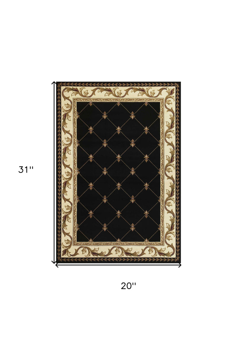 10' x 13' Brown and Black Oriental Area Rug