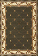 9' X 13' Green and Brown Oriental Area Rug