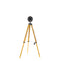 35" Distressed Tripod Floor Lamp With Cone
