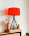 18 X 18 X 29.5 Red Carbon Steel Table Lamp