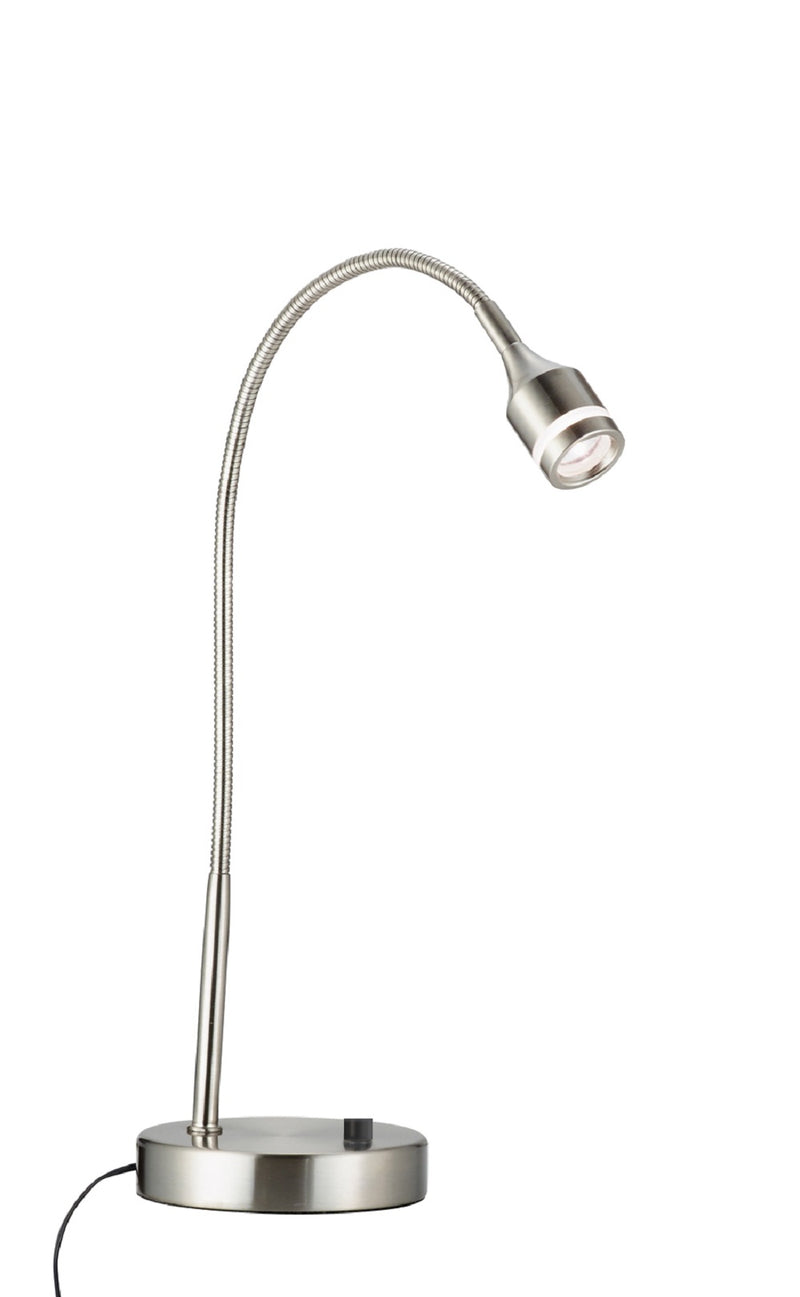 Brushed Steel Metal Led Adjustable Desk Lamp