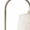 65" Brass Tray Table Floor Lamp With White Solid Color Empire Shade