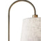 65" Brass Tray Table Floor Lamp With White Solid Color Empire Shade