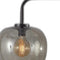 59" Black Task Floor Lamp With Black Globe Shade