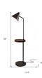 59" Tray Table Floor Lamp With Black Cone Shade
