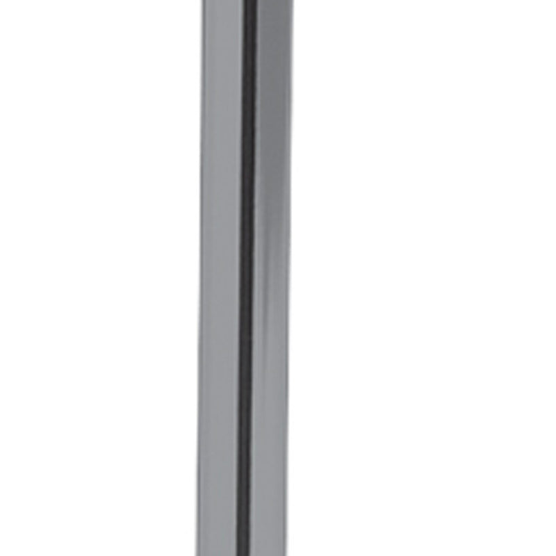 Black Nickel Finish Metal Tall White Shade Table Lamp