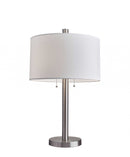 Classic Brushed Steel Metal Table Lamp