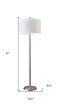 61" Two Light Traditional Shaped Floor Lamp With White Drum Shade