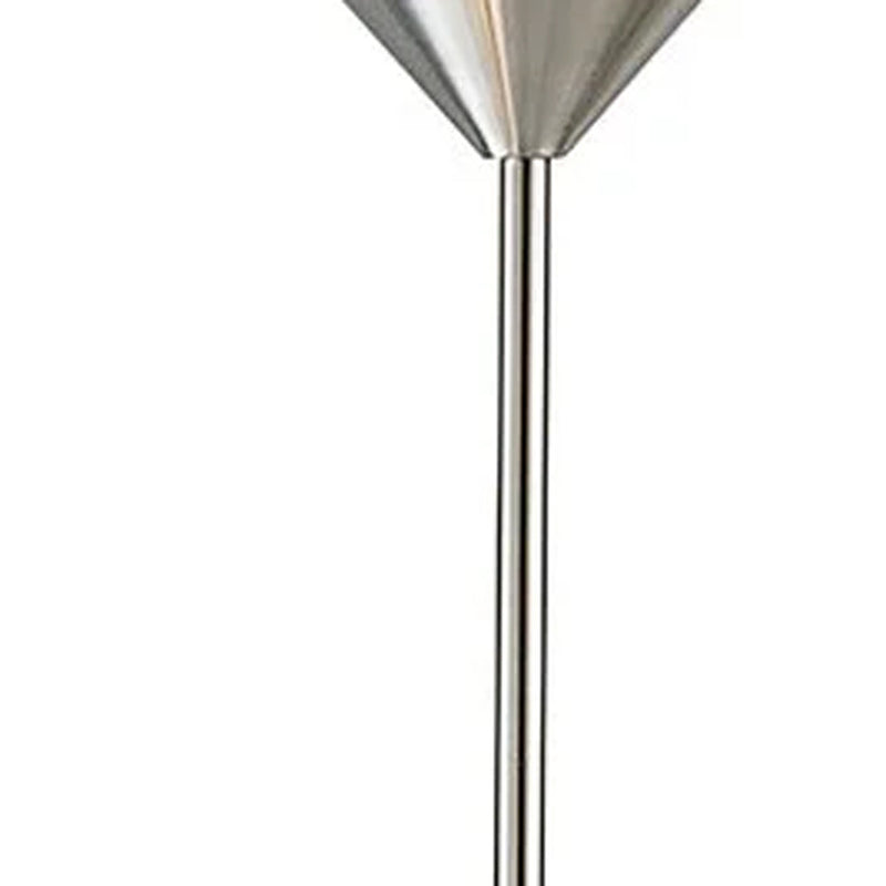 71" Two Light Novelty Floor Lamp With White Bowl Shade