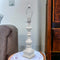 29" Distressed White Square Lamp Base Table Lamp