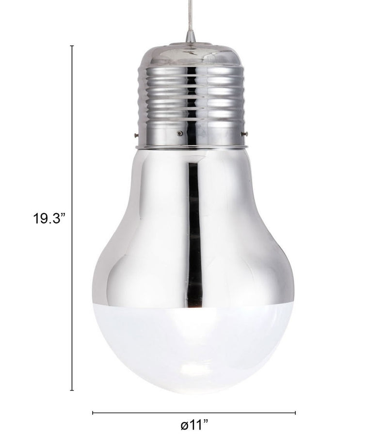 Silver Bulb Ceiling Lamp