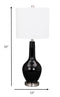 Set of 2 Black Modern Glass Table Lamps