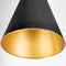 Black and Brass Conical Metal Floor Lamp