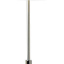 62" Chrome Traditional Shaped Floor Lamp With White Empire Shade