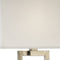 61" Nickel Traditional Shaped Floor Lamp With White Rectangular Shade