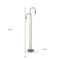 63" Brass Two Light Torchiere Floor Lamp