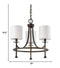 Kara 3-Light Oil-Rubbed Bronze Chandelier With Fabric Shades And Crystal Bobeches
