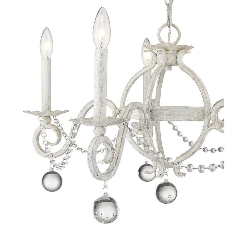 Callie 5-Light Country White Chandelier