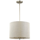 Daria 3-Light Washed Gold Pendant With Washed Gold And White Drum Shade