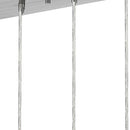 Scope 4-Light Brushed Nickel Pendant Double Glass and Mesh Shades