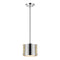 Zoom 1-Light Polished Stainless Steel Pendant With Seeded Acrylic Accents