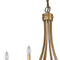 Krista 24-Light Antique Gold Chandelier With Crystal Accents