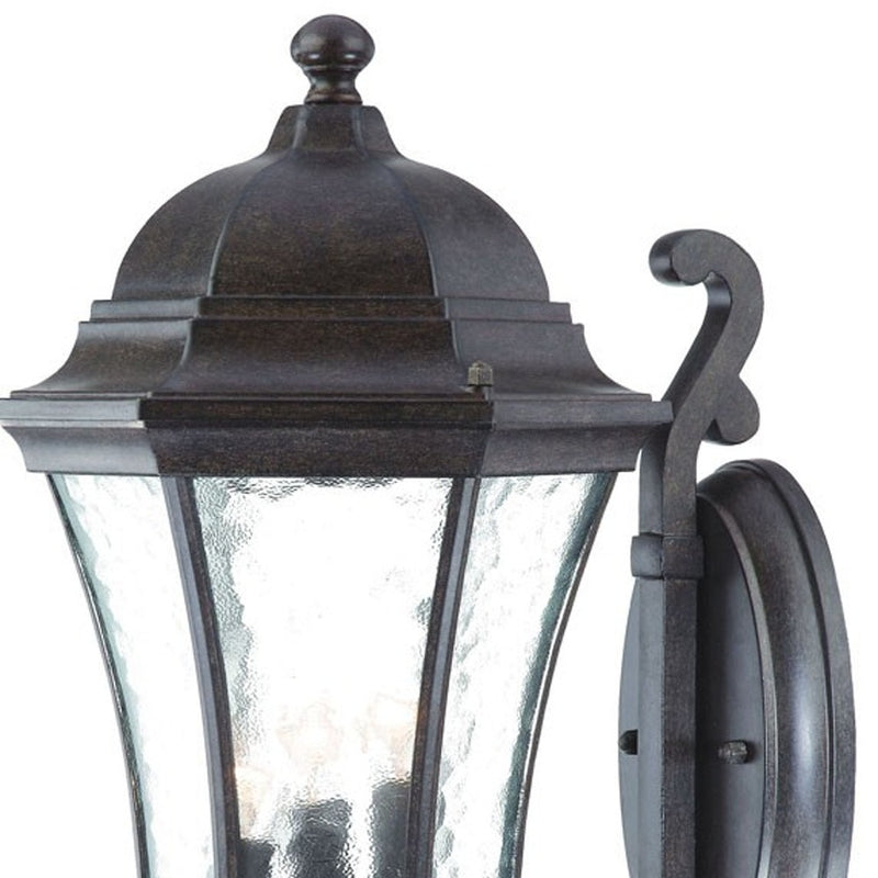 XL Antique Black Tapered Lantern Wall Light