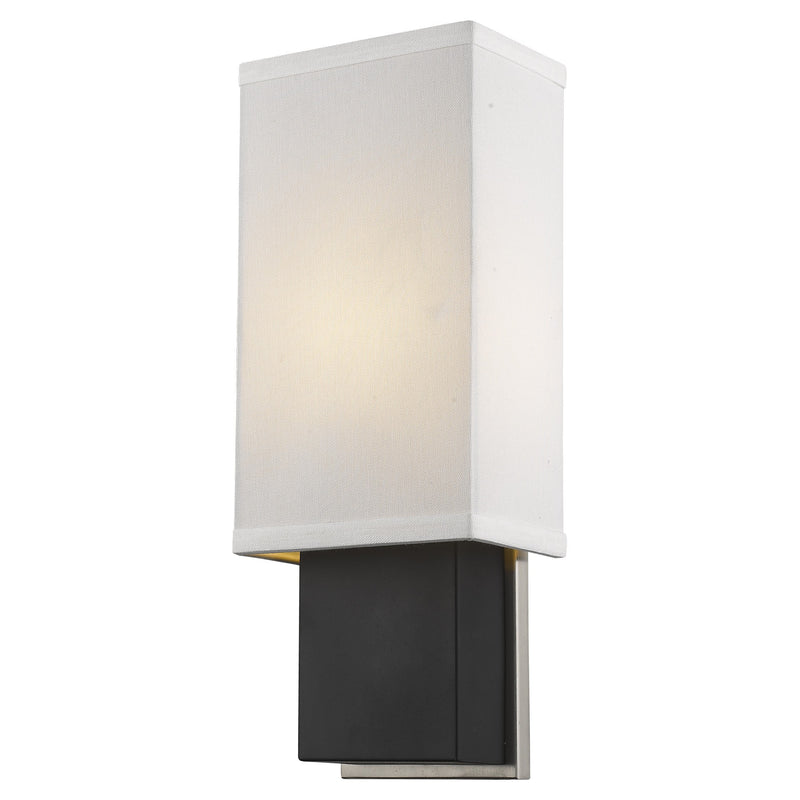 Rectangular Wall Sconce with Linen Fabric Shade