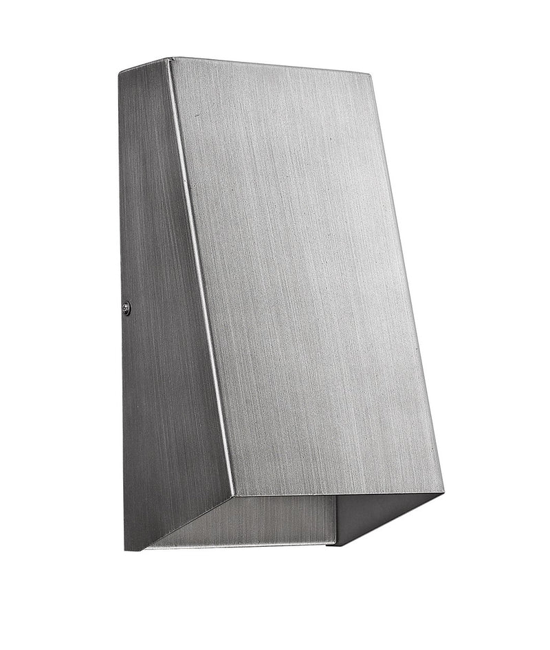 Brushed Silver Geometric Wall Sconce
