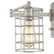 Industrial Silver Metal Wall Sconce