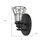 One Light Matte Black Cage Wall Sconce