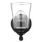 One Light Matte Black Glass Shade Wall Sconce