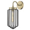 Gold and Black Metal Cage Wall Sconce
